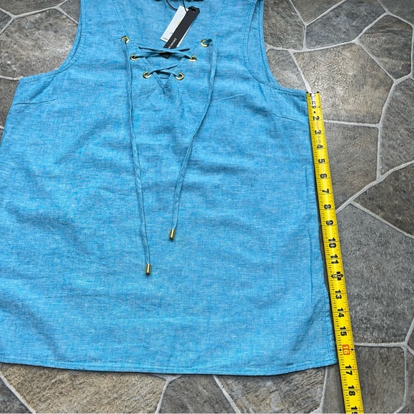 Harve Benard Linen Sleeveless Top - Picture 12 of 13